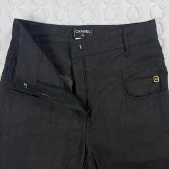 Chanel SS07 Runway Look 29 High-waisted Black Trousers Size 38 - Picture 8 of 14